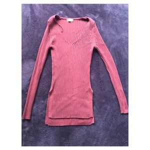 Ribbed sweater shirt